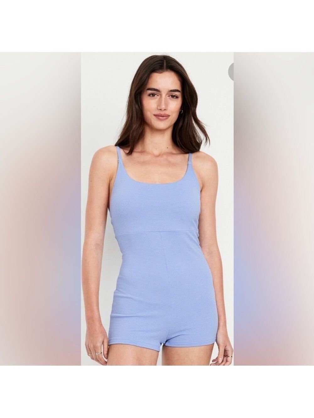 Old Navy Textured Beach Swim Romper One Piece Swimsuit. NWOT L Summer Vacation